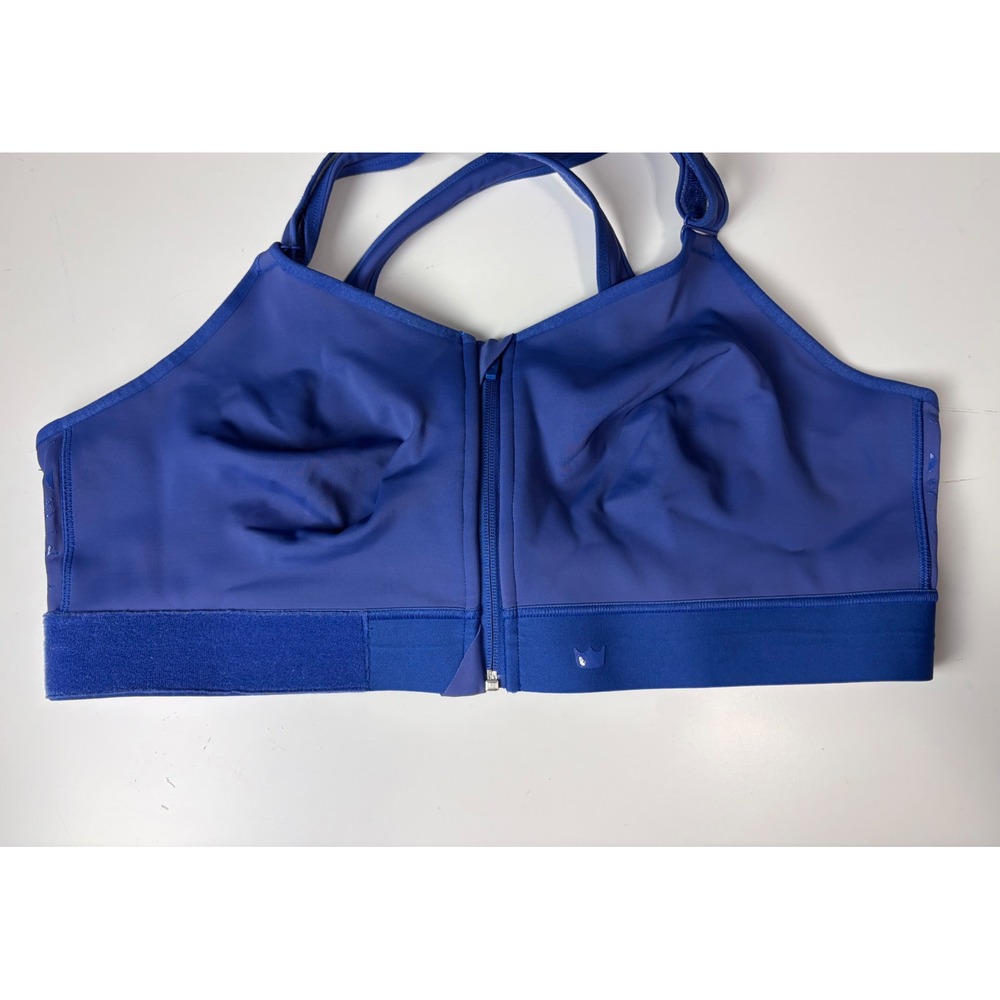 SHEFIT Ultimate Sports Bra Royal Blue High Impact 4Luxe Zip Front Adjustable